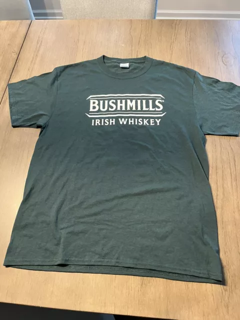 Bushmills Irish Whisky Shirt - Port & Company Core Blend - Size Large - Green