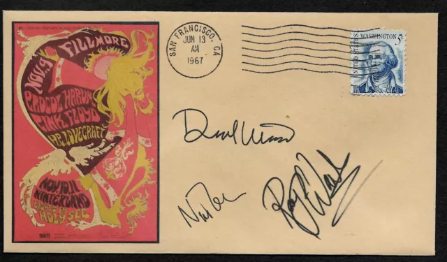 1967 Pink Floyd Fillmore Concert Featured on Collector's Envelope *OP394