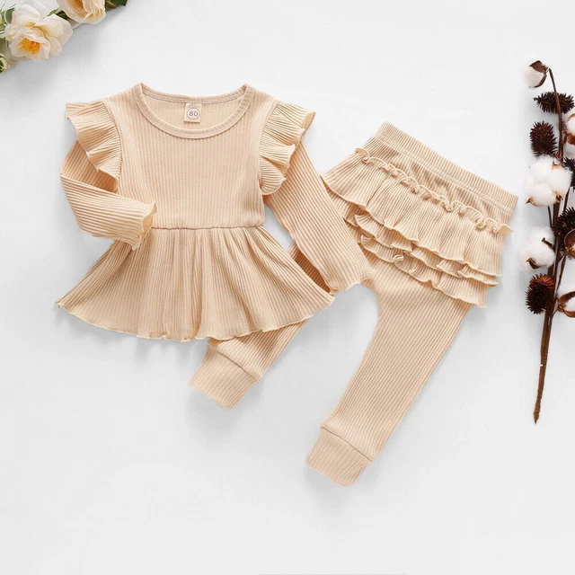 2 pz tuta arricciata arricciata pantaloni pantaloni set abbigliamento 3