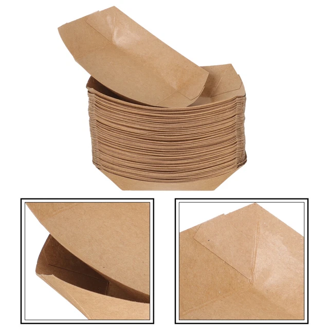 Cajas de comida para almuerzo de papel Kraft pastelería envío tipo 250 piezas
