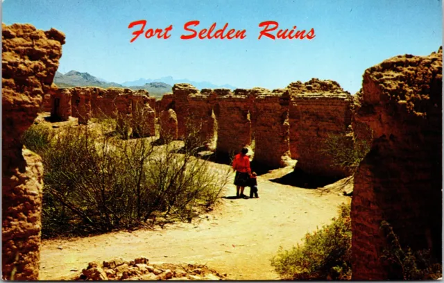 Fort Selden Ruins Las Cruces New Mexico Petley Vtg Chrome Postcard