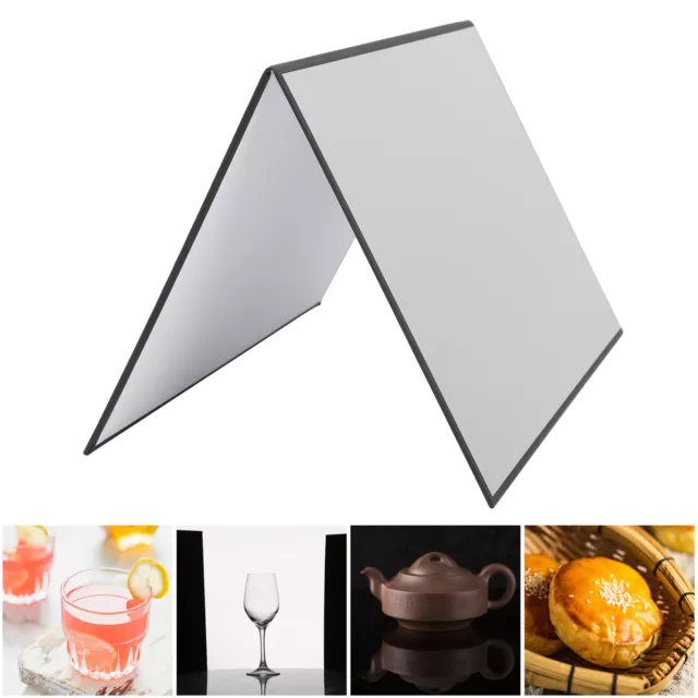 (Silver White And Black)Cardboard Light Reflector 3 In 1 180 Degrees Folding