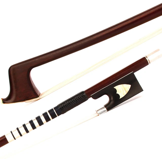 Pro Master Antique Pernambuco Violin Bow 4/4 Ebony Shield Frog Silver Parts Fast