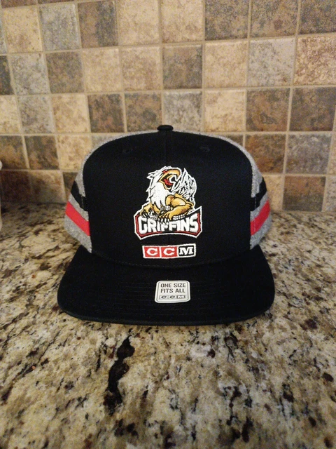 CCM Griffins Flat Brim Snapback, Hockey Hat Summer Cap Official Sports