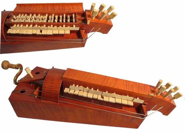 Hand Made 6 strings 24 keys Hurdy Gurdy,Maple wood #1