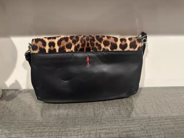 Christian Louboutin Leopard Print Pony Hair Rougissime 50S Clutch Bag 2