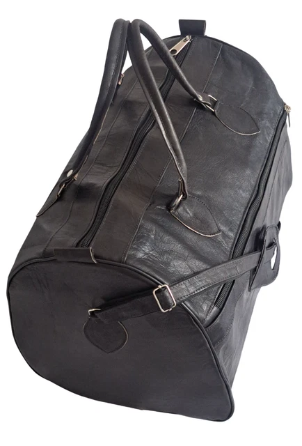 Sac En Cuir De Chèvre Voyage Bagages Duffle Gym Vintage Authentique