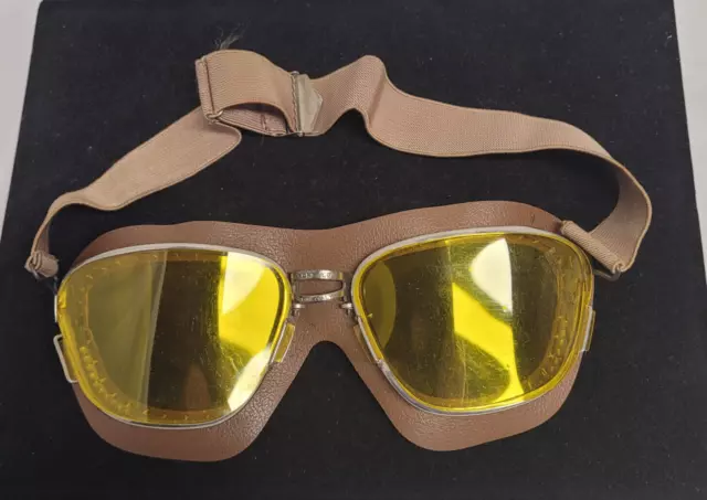Vintage Baruffaldi Yellow Lens Motorcycle Goggles made in Italy Vintage Baruffaldi Yellow Lens Motorcycle Goggles made in Italy