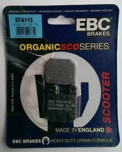 EBC Organic FRONT Disc Brake Pads (1 Set) Fits DERBI ATLANTIS 50 (1999 to 2007)