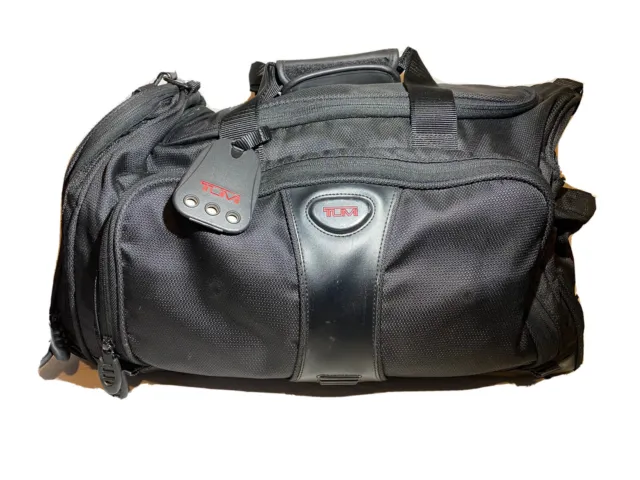 TUMI Boston 2Way Ballistic Nylon Duffle Bag Carry On Travel Weekender Black 525C