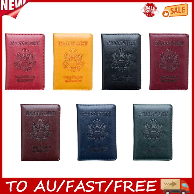 Passport Holder Cover Wallet - PU Leather Card Case Travel Document Organizer