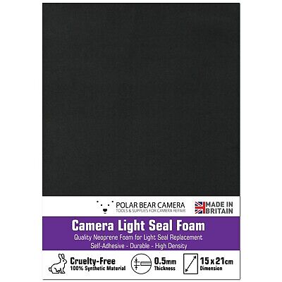 Schiuma anti-riflettente 0.5mm Autoadesivo Pellicola lenti della fotocamera 21cmx15cm UK Made 