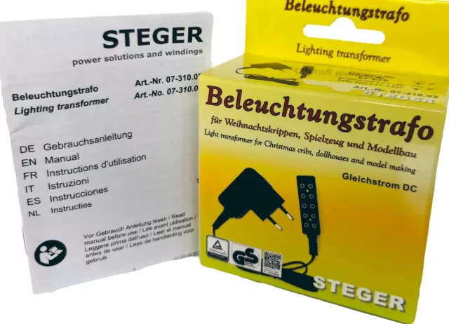 Kahlert Steger 3,5/4,5V Beleuchtungstrafo für Puppenhäuser / Krippen