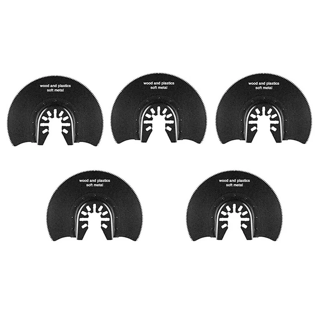 5 piezas hoja de sierra de segmento semicircular oscilante multiherramienta para cortar Woh