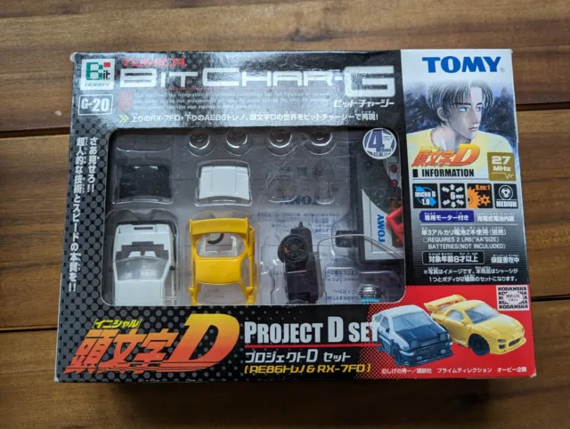 Tomy Tomica Bit Char-G G-20 Initial D Project D Set Rx-7 Ae86 R/C Car