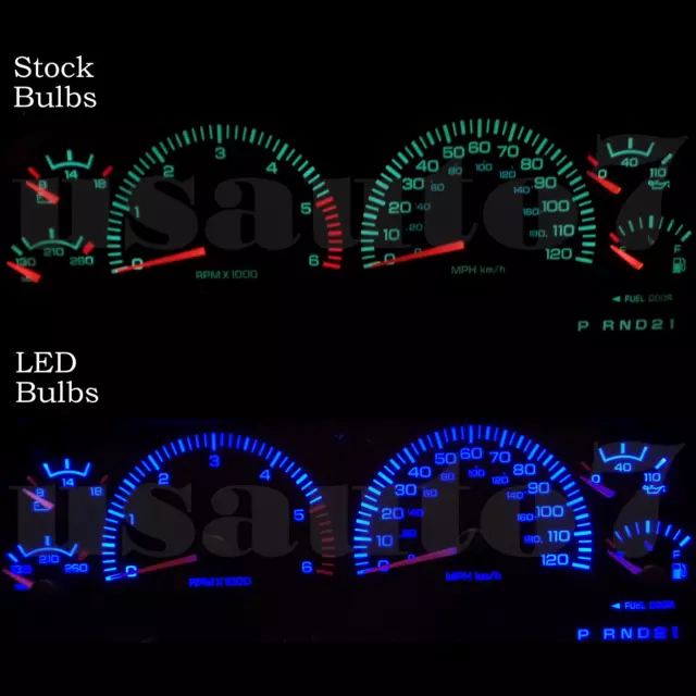 DASH INSTRUMENT CLUSTER Gauge BLUE LED LIGHTS KIT Fit 9703 Dodge