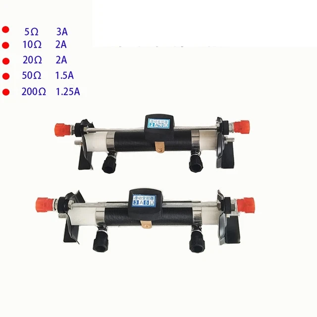 Adjustable Resistor Sliding Rheostat 20Ω 2A Accessories Components Parts