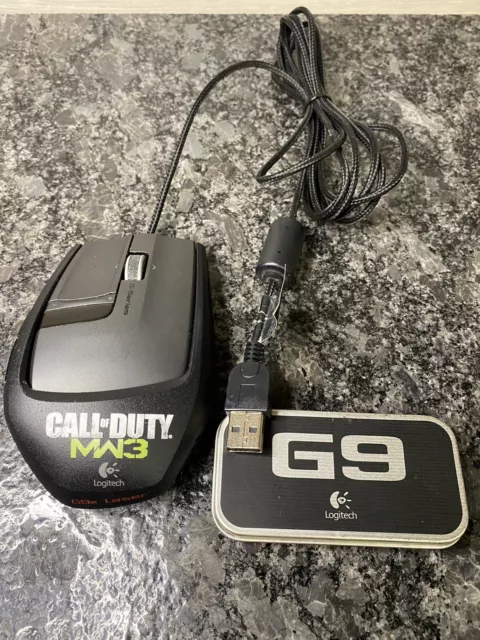 Logitech G9X COD MW3 Call of Duty USB Wired Laser Gaming Mouse. Tested