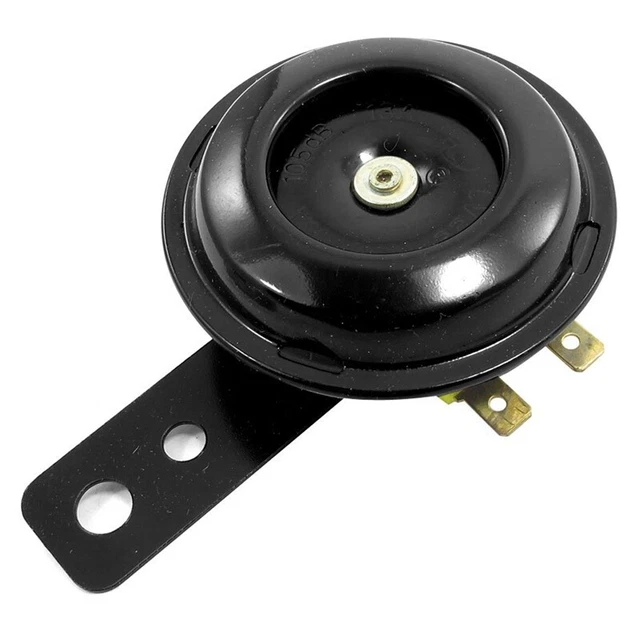 (R) DC 12V 1.5A Alarma Negro Metal Conexión Cuerno para F8G1