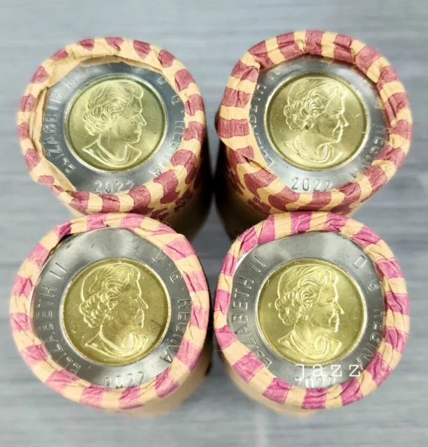 2022 Canada $2 Two Dollar Toonie Coin Roll Queen Elizabeth II Polar Bear UNC
