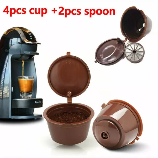 4Pcs Refillable Coffee Capsule Cup For Dolce Gusto Nescafe Reusable Filter Pod