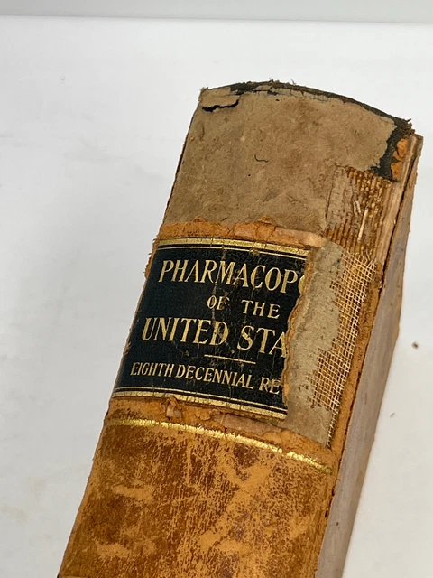 1907 Pharmacopeia herbs pills medicine antique medical book oddity