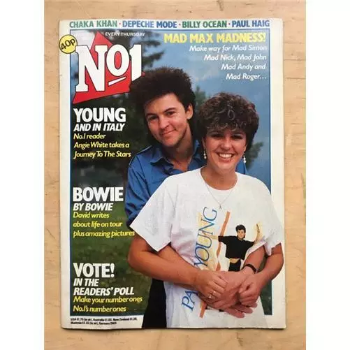 PAUL YOUNG NO.1 MAGAZINE NOV 10 1984 PAUL YOUNG COVER WITH MORE INSIDE(depeche m