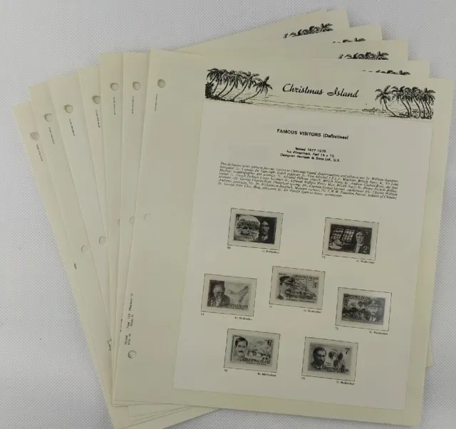 1977 - 1979 Christmas Island SEVEN SEAS HINGELESS PAGES - no stamps