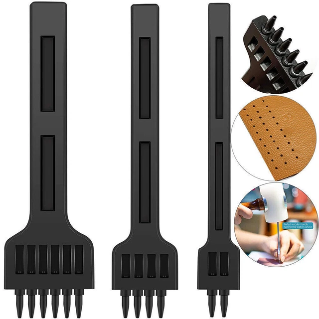 4/5/6mm Leder Handwerk Werkzeuge Locher Stanzen Stitching Nähen Stanzwerkzeug DE