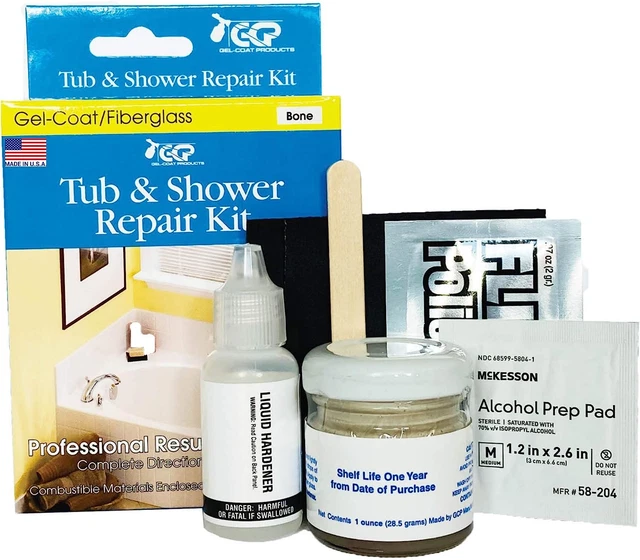 Gel-Coat Products 58-204 Tub and Shower Repair Kit Bone