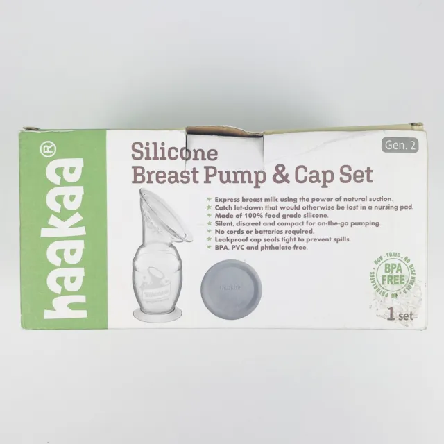 Haakaa Gen 2 Silicone Breast Pump with Suction Base and Leak-Proof Silicone Cap