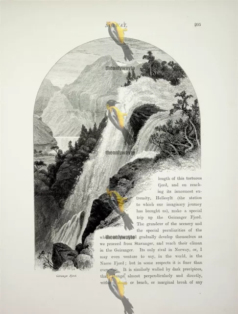 Geiranger Fjord, Norway, Book Illustration (Print), c1875