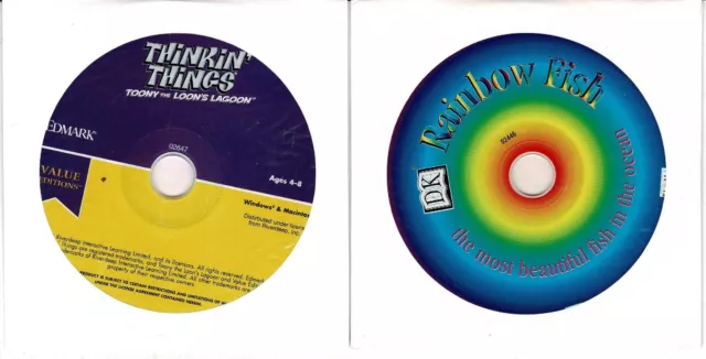 Thinkin Things Toony The Loons Lagoon & Rainbow Fish Beautiful Pc New Cd Roms XP