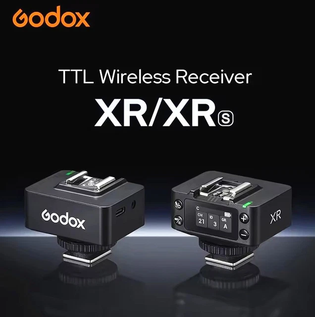 Godox XR TTL Ricevitore Flash Con Batteria 1270 MAh E Portata 100 M, Per Canon E Nikon