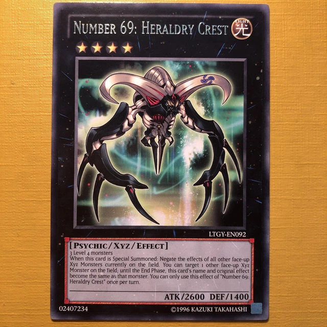 LTGY-EN092 NUMBER 69: Heraldry Crest Rare Unlimited Edition NM Yugioh Card  10.50 - PicClick UK