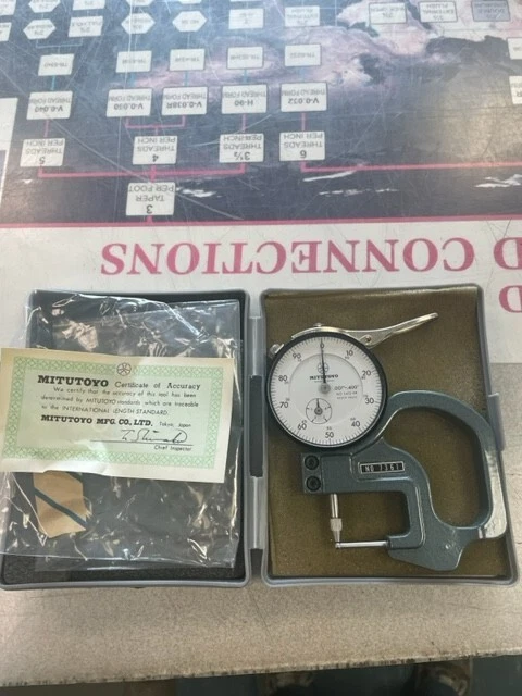 MITUTOYO THICKNESS GAUGE dial/w certificate $130.00 - PicClick