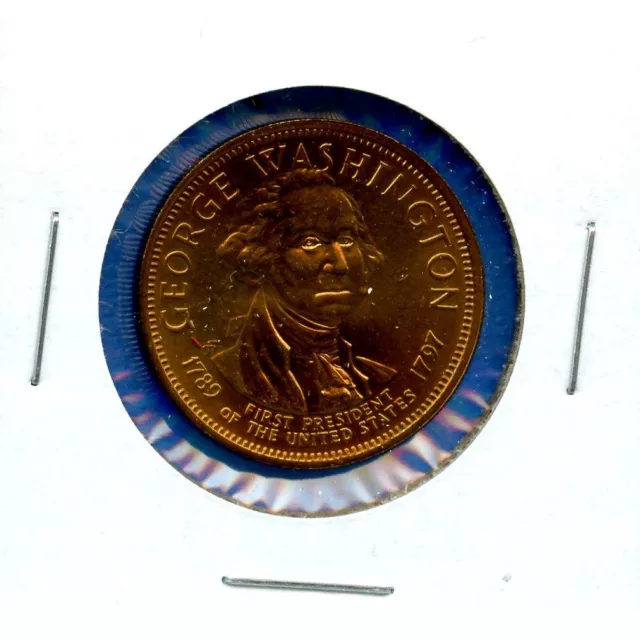 George Washington 1st President Commemorative #28 Vintage Token Medal 31mm Coin