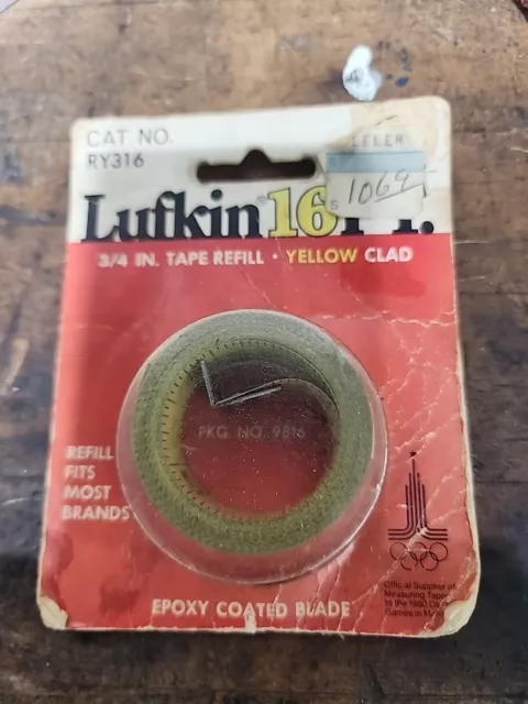 LUFKIN RY316 3/4"X 16' UNIVERSAL TAPE REFILL *MADE IN USA* Vintage New Old Stock