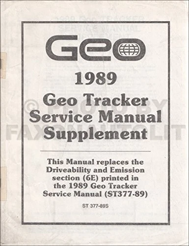 1989 GEO TRACKER REPAIR SHOP MANUAL ORIGINAL *Excellent Condition*