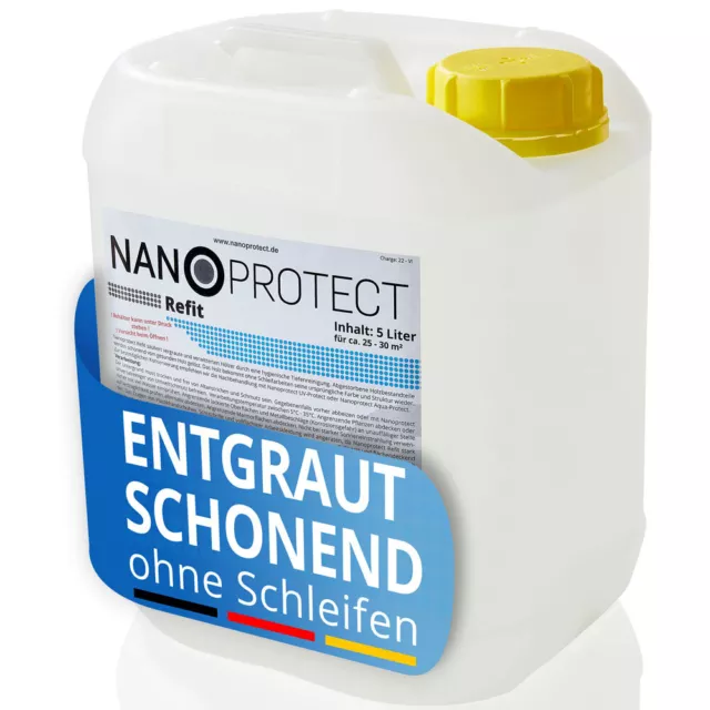 Nanoprotect Refit | Profi Holzentgrauer | Holzreiniger | Holz Aufheller 2