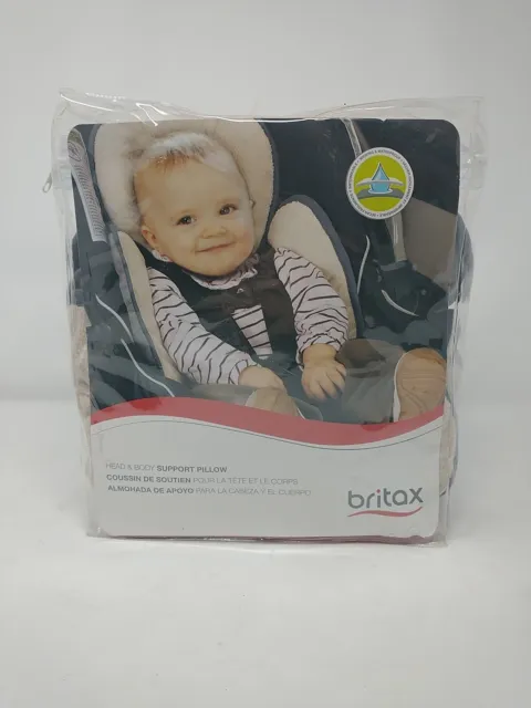 Britax Adjustable Head & Body Support Pillow for Car Seats & Strollers Gray NEW