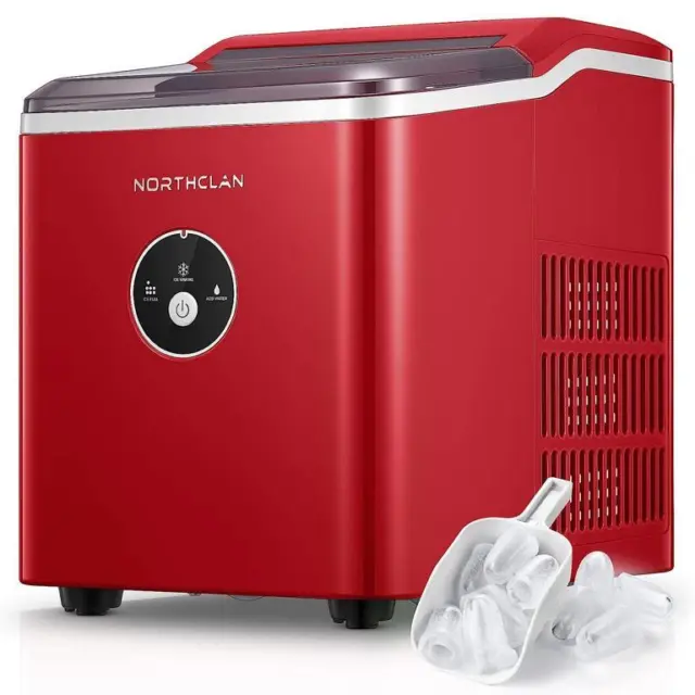 Eiswürfelbereiter Eiswürfelmaschine Eismaschine Eiswürfel Ice Maker 1,5L Rot