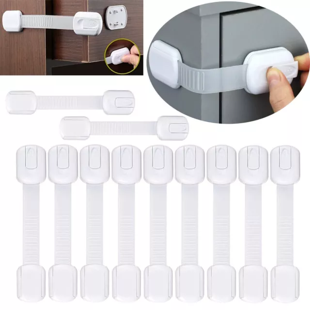 10 X Pcs Child Safety Cupboard Locks Cupboard Locks for Children, Baby Proofing