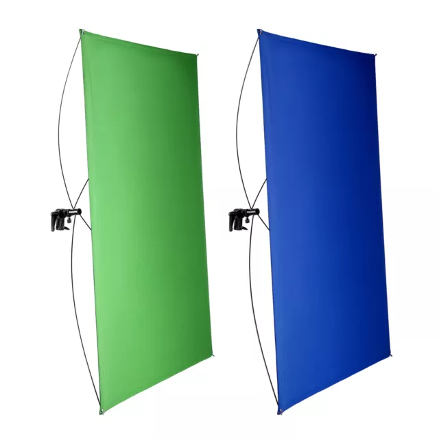 Neewer 100x140cm Tragbarer 2-in-1 Chromakey Hintergrund in Blau/Grün