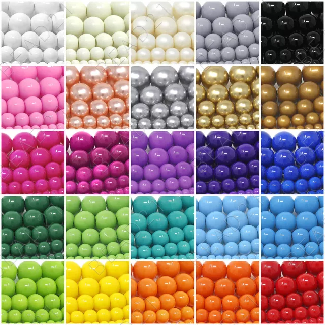 Czech Opaque Glass Beads Round Pearl Coated 4mm 6mm 8mm 10mm 12mm 16" Strand