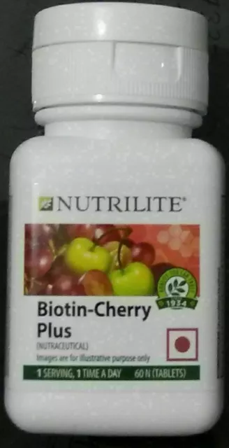 Amway Nutrilite Amway Biotin Cherry Plus- For Hair,Skin & Nails 60 Tabs BESTDEAL