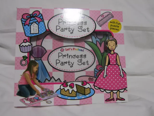 Princess Party Set Jigsaw Girls Kids Toy Present Gift Pink Priddy Books
