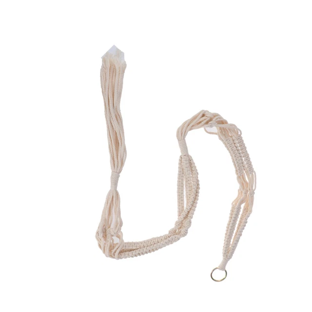 2 stücke Zarte Macrame Doppelpflanzenaufhänger Indoor Outdoor Hängende Pflanzer