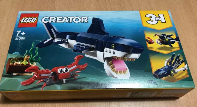 Boite Set De Lego Creator 31088 Les Creatures Marines Requin 3 En 1