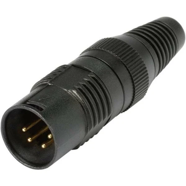 Hicon hi-x4cm-g connettore xlr spina dritta poli 4 nero 1 pz